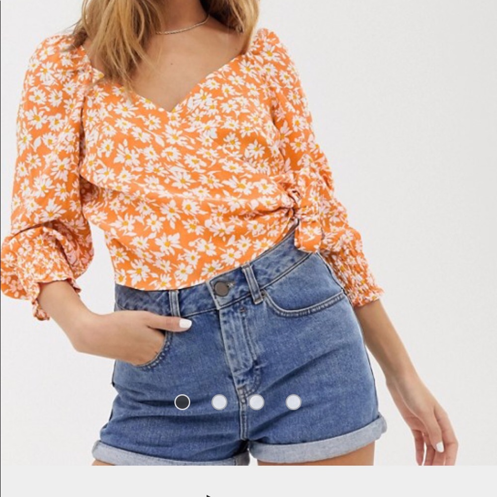 Floral Tie Crop